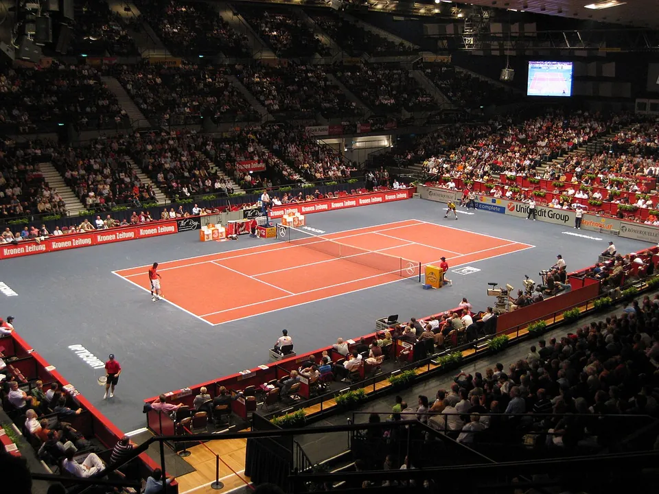 Center Court in der Halle D der Wiener Stadthalle beim Hallenturnier 2008